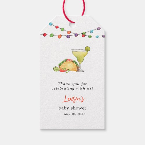 Taco Fiesta Baby shower Thank you Gift Tags