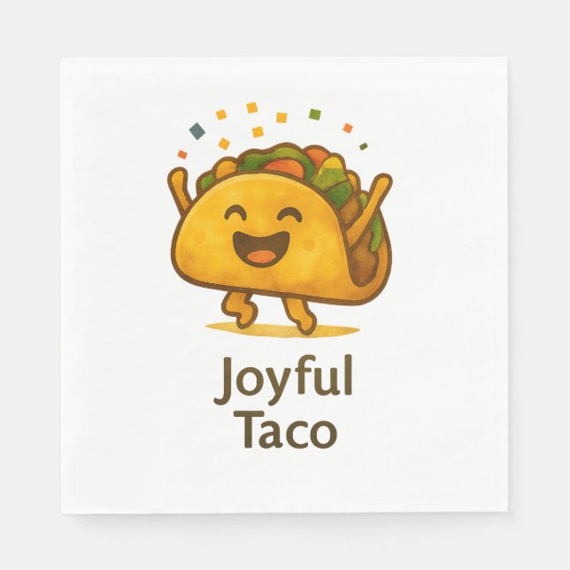 Taco Fiesta Birthday Party Paper Napkins Luncheon (Front)