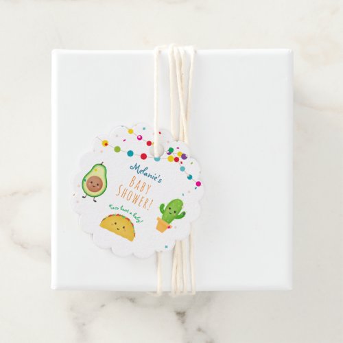 Taco  Fiesta Colorful Baby Shower Favor Tags