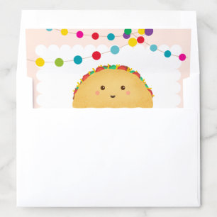 Taco Fiesta cute taco with string lights Envelope Liner
