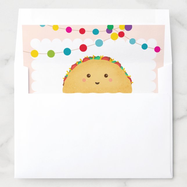 Taco | Fiesta cute taco with string lights Envelope Liner (In Envelope)