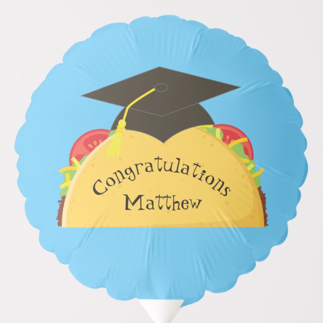 Taco Fiesta Graduation Party Mexican Balloon (Front)