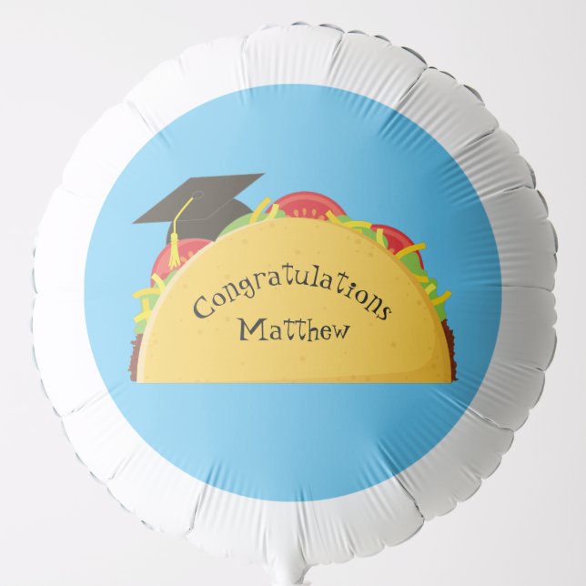 Taco Fiesta Graduation Party Mexican Balloon (Front)