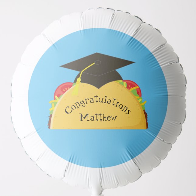 Taco Fiesta Graduation Party Mexican Balloon (Front)