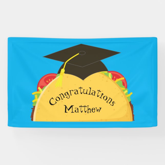 Taco Fiesta Graduation Party Mexican Banner (Horizontal)