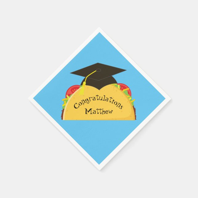 Taco Fiesta Graduation Party Mexican Napkins (Corner)