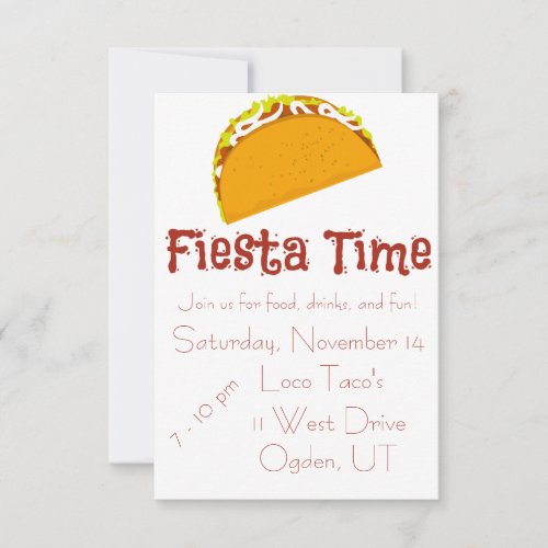 Taco Fiesta Invitations