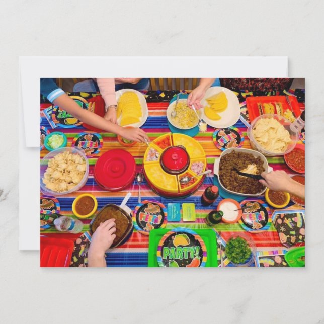 Taco Fiesta Personalizable Party Invitation (Front)