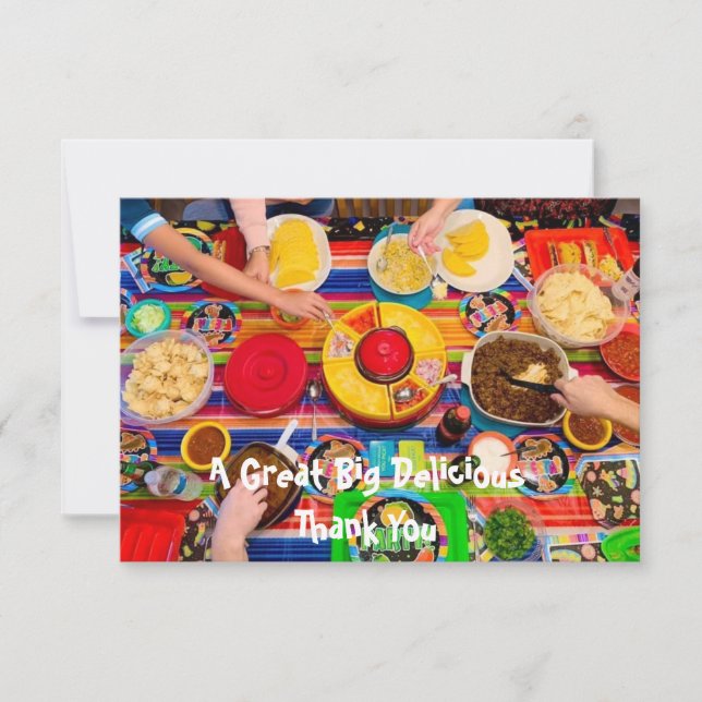 Taco Fiesta Personalized Thank You Card (Front)