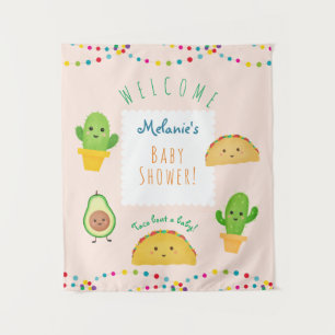 Taco Fiesta Taco Bout a Baby shower welcome sign Tapestry