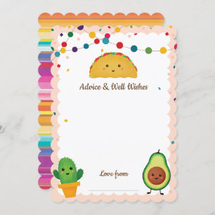 Taco Fiesta theme Advice & Well wishes for baby I Invitation