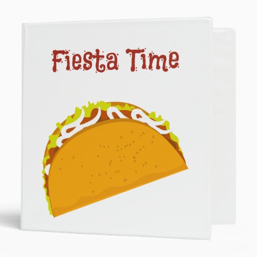 Taco Fiesta Time Recipe Holder Cookbook 3 Ring Binder