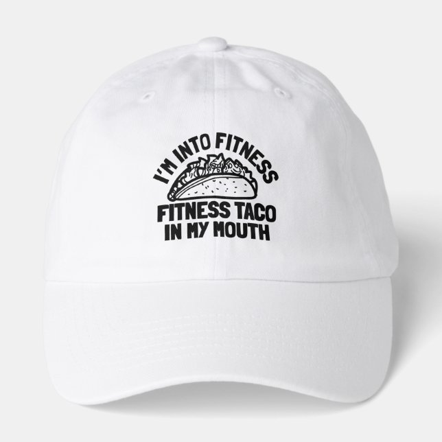 Taco Fitness Funny Gym Hat (Front)