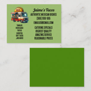 Taco Food Truck Business Card
