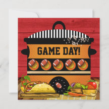 TACO FOOTBALL GAME DAY Invitation
