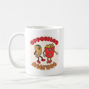 Taco Fry Opposites Attract Food Friends Forever Coffee Mug
