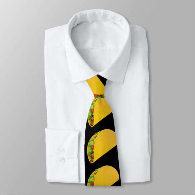 TACO FUNNY MEN'S Neck Tie (Tied)