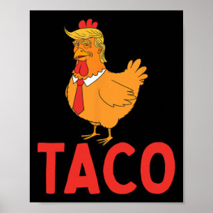 Taco, Funny Taco, Trump Always Chickens Out Poster
