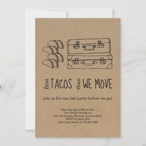 Taco Going Away Party Invitation