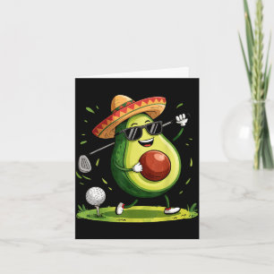 Taco golf player cinco de mayo mexican golfer food card