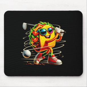 Taco Golf Player Cinco De Mayo Mexican Golfer Food Mouse Pad