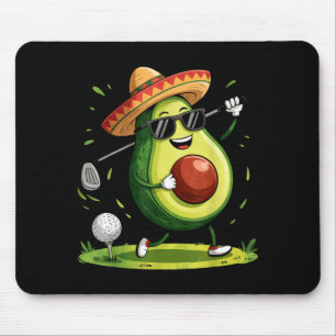 Taco golf player cinco de mayo mexican golfer food mouse pad