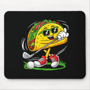 Taco golf player cinco de mayo mexican golfer food mouse pad