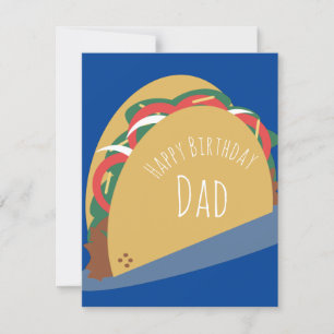 Taco Happy Birthday Dad Father Grandpa Card