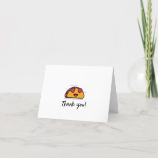 Taco Hearts Thank You Card