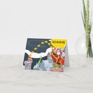 Taco-ho-ho-ho Christmas Card (Blank)