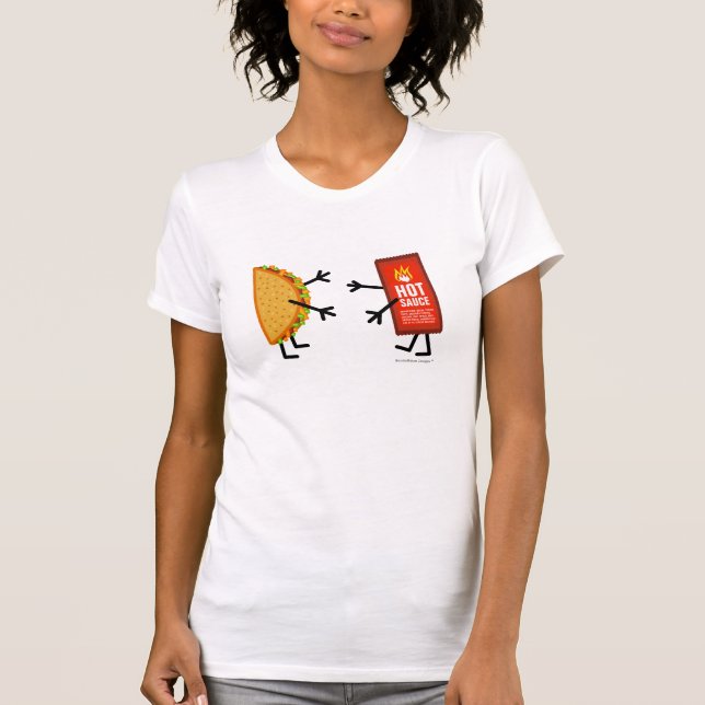 Taco & Hot Sauce - Customizable T-Shirt (Front)