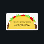 Taco Label<br><div class="desc">Are you planning a taco theme birthday party or other celebration? Do you just love tacos? The Taco Address Label will help add a splash of fun to your mailings. This label features a yummy taco with all the fixins'. Coordinating taco party products designed by Enchantfancy Design Company are available...</div>