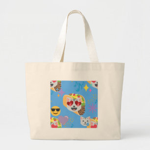 🐈 taco large tote bag
