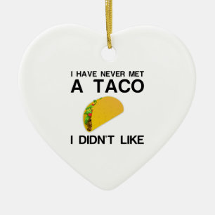 TACO LIKE CERAMIC ORNAMENT