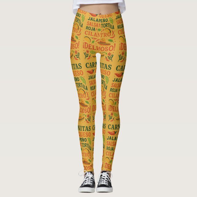 Taco Lingo Leggings (Front)