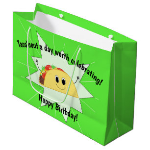 Taco Lover Large Birthday Bag