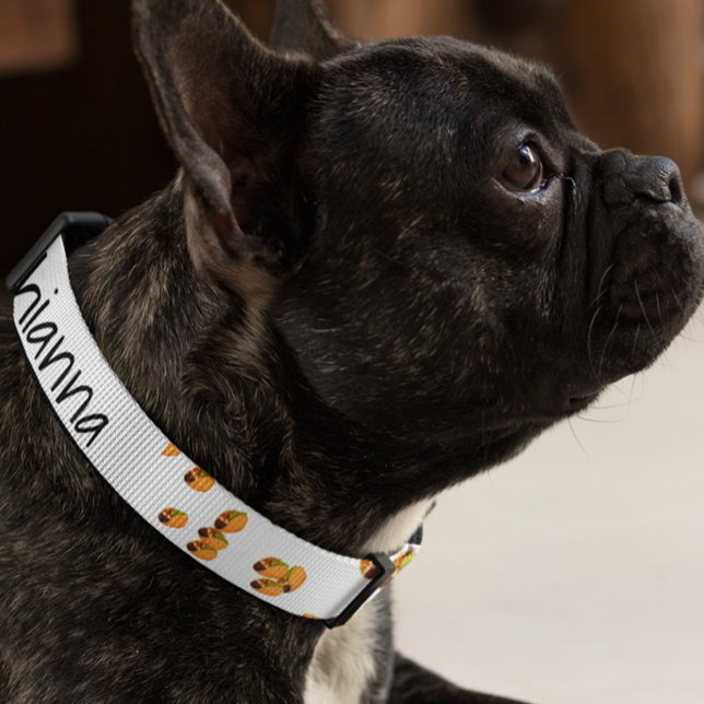 Taco Lover Mexican Food Personalized Name Pet Collar (Creator Uploaded)