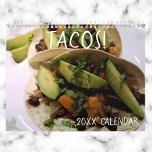 Taco Lover Mexican Food Restaurant Calendar<br><div class="desc">This calendar may be personalized by clicking the customize button and add a name, initials or your favorite words. Contact me at colorflowcreations@gmail.com if you with to have this design on another product. Purchase my original abstract acrylic painting for sale at www.etsy.com/shop/colorflowart. See more of my creations or follow me...</div>