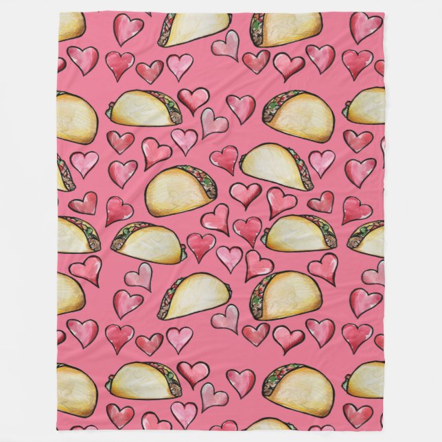 Taco Lovers Fleece Blanket (Front)