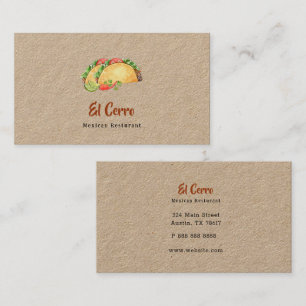 Taco Mexican food  Business Card