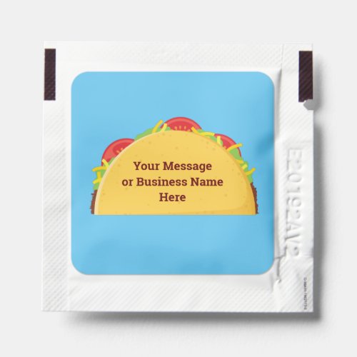 Taco Mexican Food Business Logo Name Message Hand Sanitizer Packet