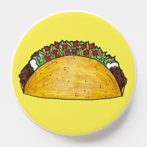 Taco Mexican Food Foodie Hard Shell Corn Tacos PopSocket