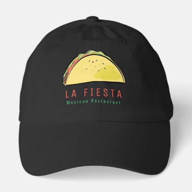 Taco Mexican Restaurant Modern Business Black Hat (Front)