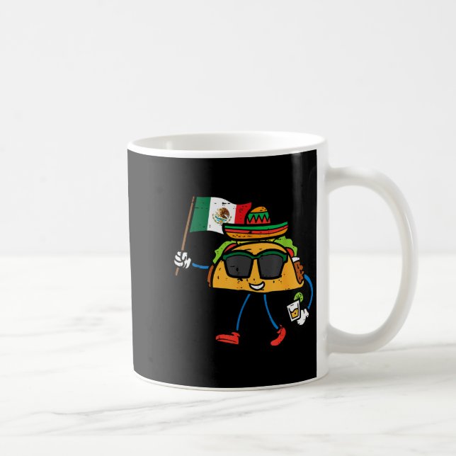 Taco Mexico Flag Cinco De Mayo Mexican Coffee Mug (Right)