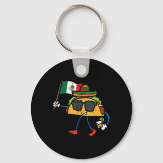 Taco Mexico Flag Cinco De Mayo Mexican Keychain