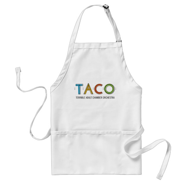 TACO musicians love to play in the kitchen too! Adult Apron (Front)