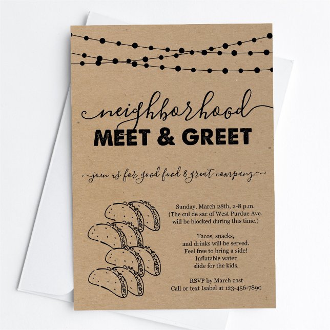 Taco Neighborhood Meet & Greet Invitation (Creator Uploaded)