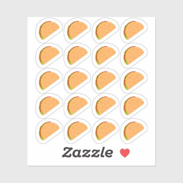 Taco Night Mexican Fast Food Menu Meal Planner Sticker (Sheet)
