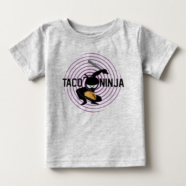 Taco Ninja Design - Baby Fine Jersey T-Shirt (Front)