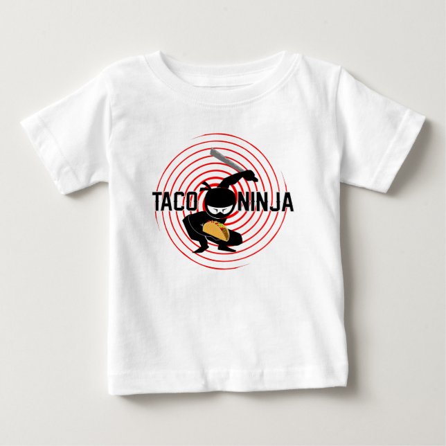 Taco Ninja Design - Baby Fine Jersey T-Shirt (Front)